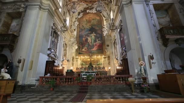 Chiesa santa ninfa ai crociferi, kirche santa ninfa crociferi — Stockvideo