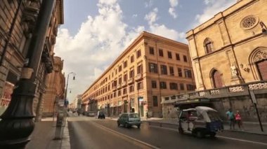 Zaman atlamalı şehir manzaralı Palermo