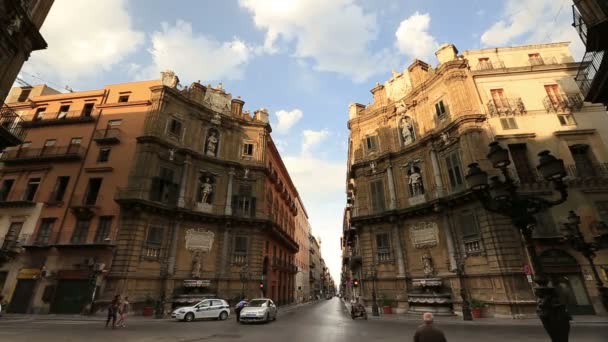 Time Lapse Cuatro Esquinas, Piazza Vigliana — Vídeo de stock