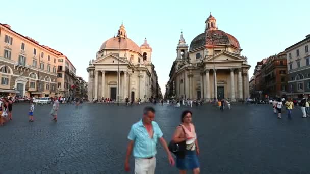 Tiempo lapso Piazza del Popolo — Vídeos de Stock