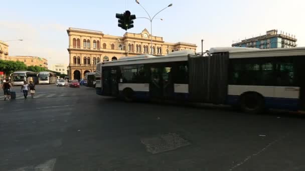 Zaman atlamalı şehir manzaralı Palermo — Stok video
