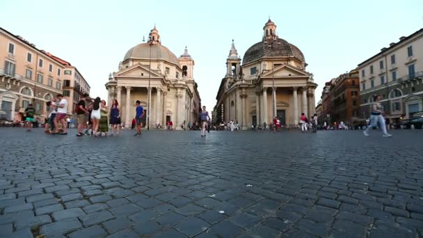 Piazza del popolo — Wideo stockowe