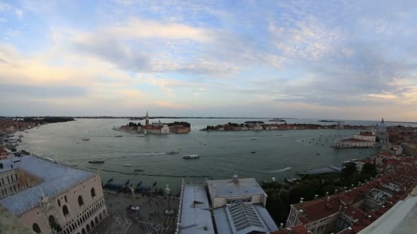 Hava siluetinin manzarasına Venedik (Venezia) — Stok video