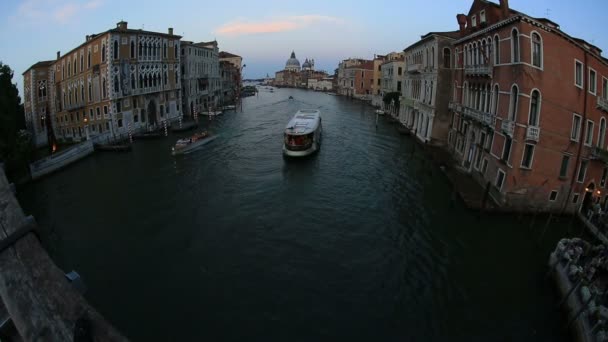 Tráfico en el Gran Canal (Canale Grande ) — Vídeo de stock