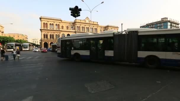 Dolly Shot Time Lapse Vista de la ciudad de Palermo — Vídeo de stock