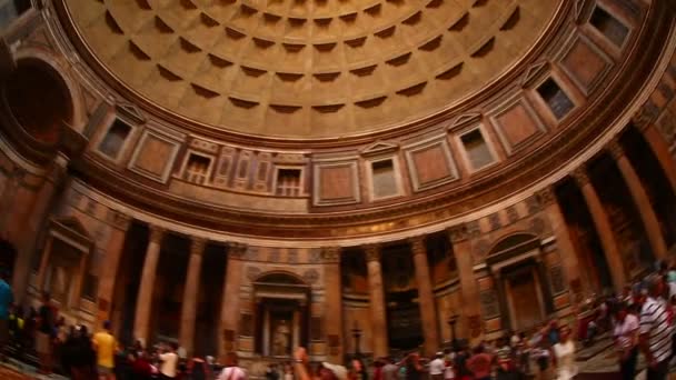 Innenpantheon von Rom — Stockvideo