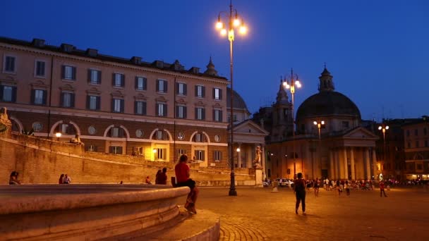 Piazza del popolo — Vídeo de stock