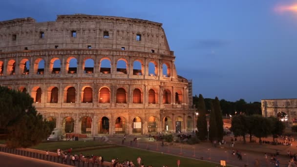 Roman Colesseum van Rome — Stockvideo