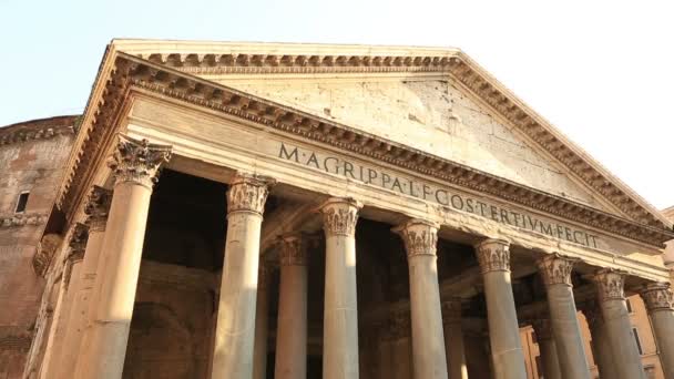 ローマのパンテオン — ストック動画