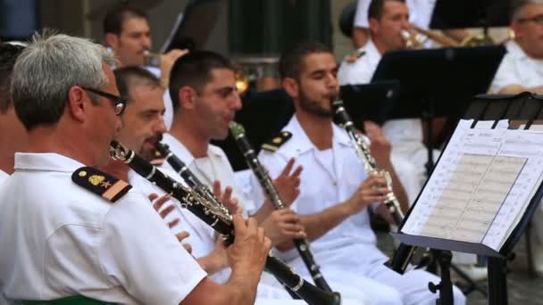 Orquestra Militar em Roma — Vídeo de Stock