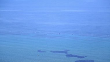 Güzel plaj havadan görünümü