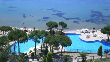 Güzel plaj havadan görünümü