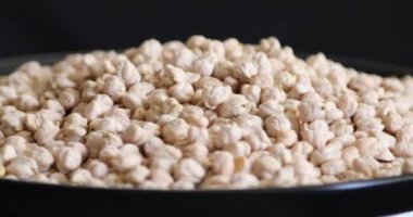 Pişmemiş organik nohut dönüşünün yakın görüntüsü