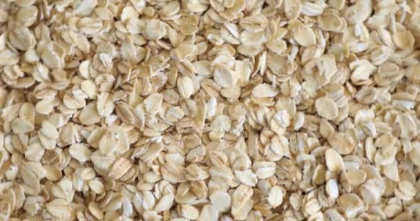 Vista Superior Copos Avena Crudos Secos — Vídeos de Stock