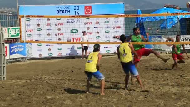 Пляжный волейбольный турнир — стоковое видео