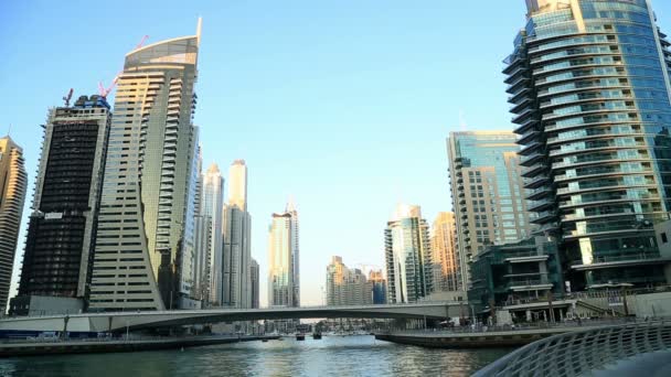 Вид на гавань Дубая — стоковое видео