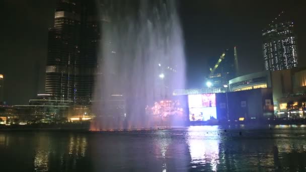 Шоу Бурдж Халифа Fountain 2 — стоковое видео