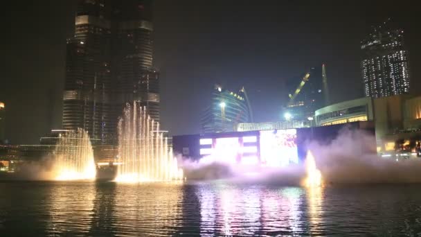 Burj Khalifa Fountain Show 3 — Stok Video