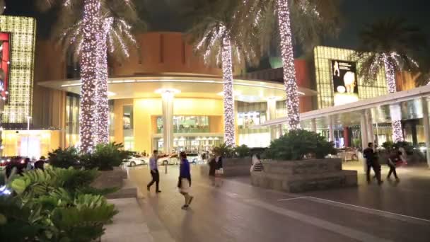 Die Eingangstür zum Dubai Mall — Stockvideo