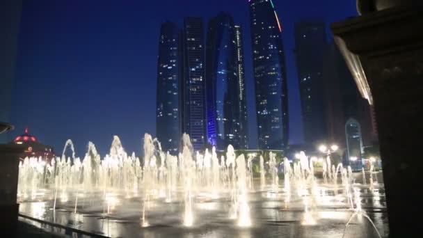 Abu dhabi Blick in der Nacht — Stockvideo