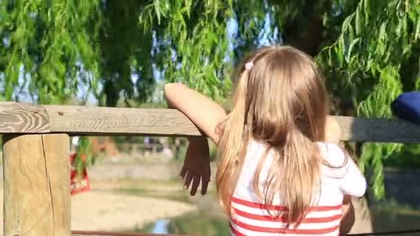 Porträt eines kleinen Mädchens — Stockvideo