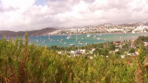 Vista de Bodrum, Turquia — Vídeo de Stock