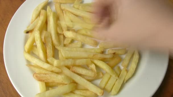 Смажена картопля — стокове відео