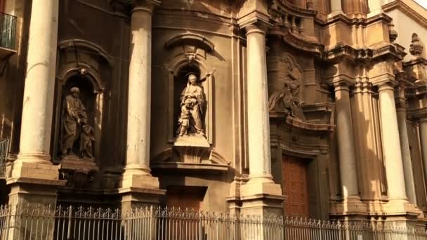 Iglesia de Santa Anna en Palermo Sicilia — Vídeo de stock