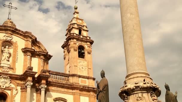 Chiesa di S. Domenica Palermo 3 — Stock Video