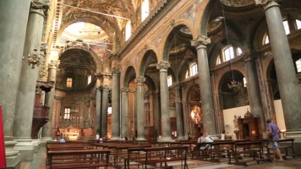 Iglesia barroca de San Giuseppe dei Teatini — Vídeos de Stock