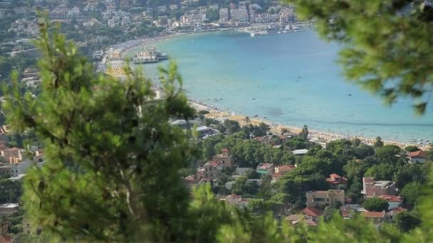 Areal uitzicht op het strand — Stockvideo