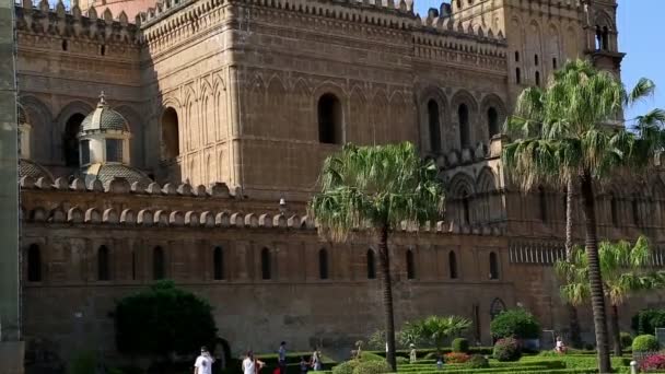 Katedralen i Palermo på Sicilien — Stockvideo