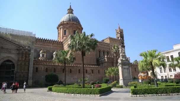Kathedraal van Palermo Sicilië — Stockvideo