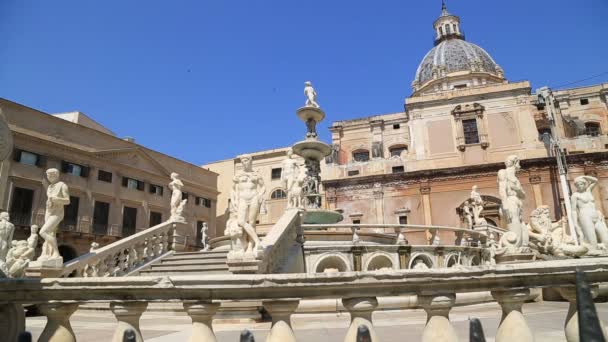 Fontana pretoria-Sicilya 5 — Stok video