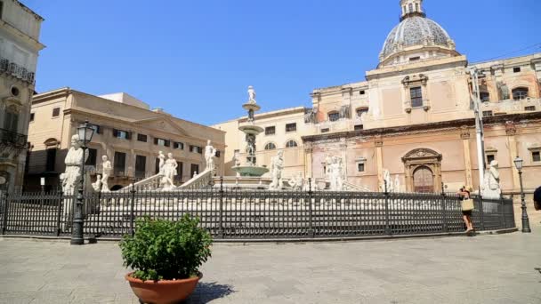 Fontana pretoria-Sicilië time-lapse — Stockvideo