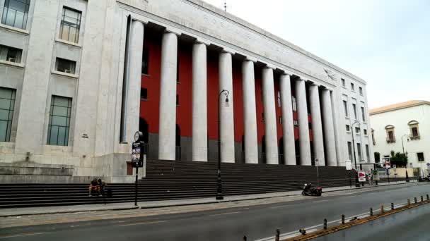 邮政电报大楼巴勒莫西西里时间推移 2015 年 7 月 29 日 — 图库视频影像