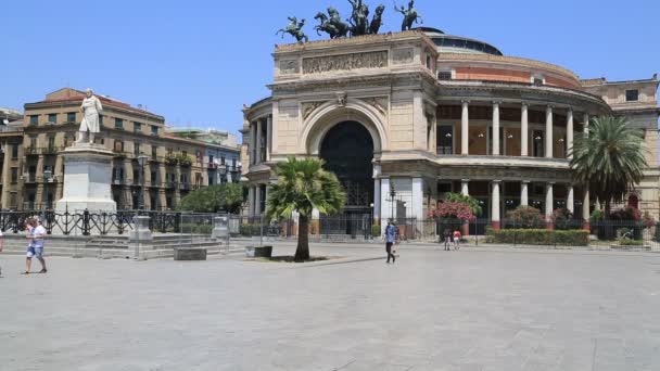 Teatro Politeama Garibaldi — Stock Video