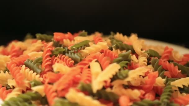 Kleurrijke pasta 5 — Stockvideo