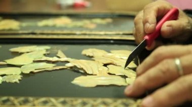 Ahşap oyma ve sedefli 5. mov sanatı
