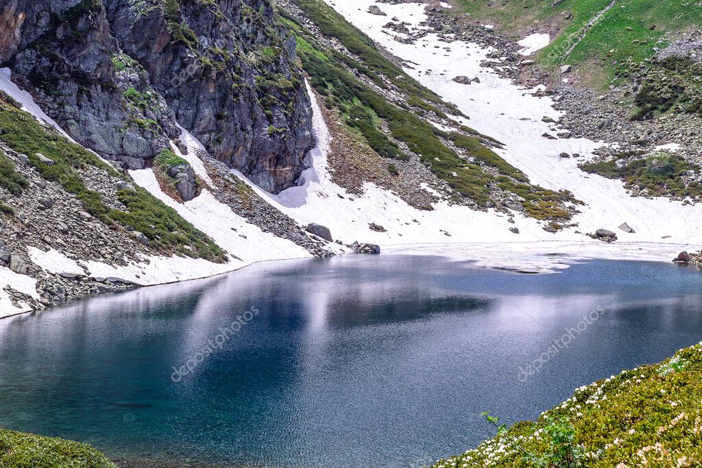 Mountain lake in Arkhyz