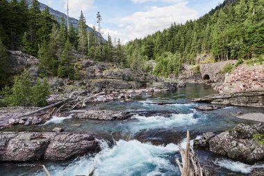 Buzul Ulusal Parkı 'nda Vahşi Çığ Deresi Şelalesi