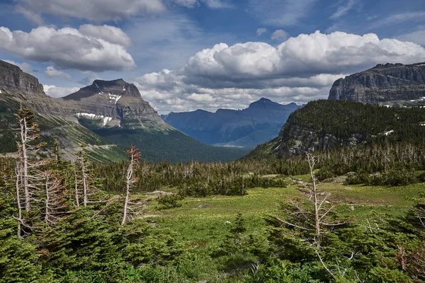 Blick Über Das Tal Mit Bergen Gletschernationalpark Montana — Stockfoto