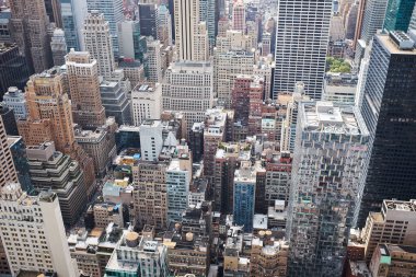 Yukarıdan New York gökdelenlerinin manzarası