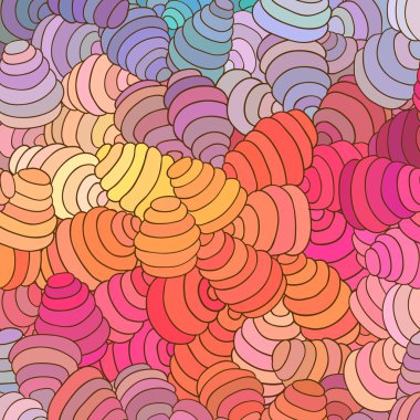 Sorunsuz yuvarlak doodle çizilmiş desen, sorunsuz arka plan dalgalar. Web sayfası arka plan duvar kağıdı için kullanılabilir. Güzel arka plan