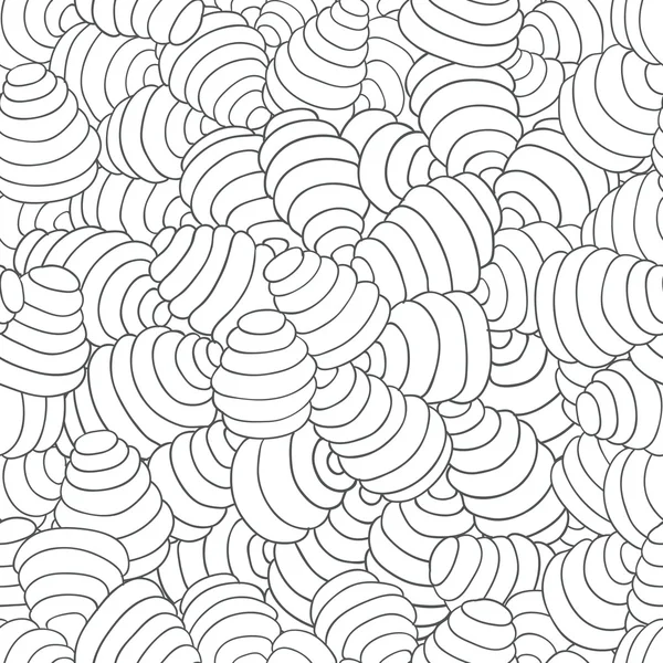 Patrón de remolino abstracto para su diseño, vector mano dibujar fondo blanco y negro — Vector de stock