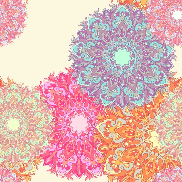 Colorful mandala seamless background — Wektor stockowy