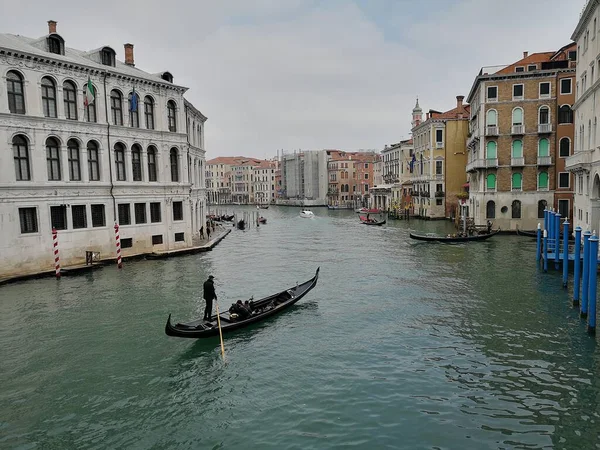 Navigazione Nei Canali Venezia — Foto Stock