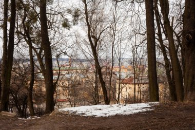 Eski kasabadaki parkın üst manzarası.
