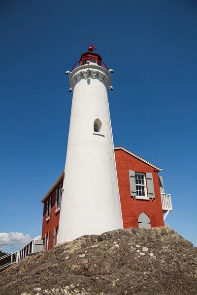 Faro Fisgard Parque Nacional Ford Rodd Hill Victoria Columbia Británica — Foto de Stock