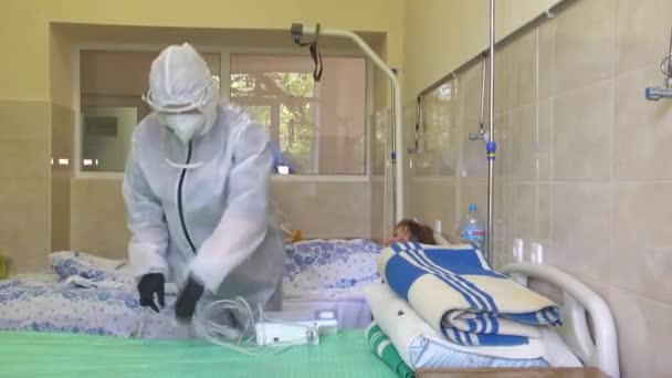 Vinnytsya Ukraine Juillet 2020 Département Covid Hôpital Département Des Maladies — Video